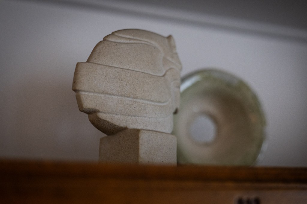 A sculptural detail from the ADHD Athens clinic